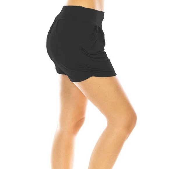 Solid Black Harem shorts - Picture 5 of 5